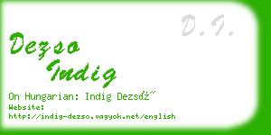 dezso indig business card